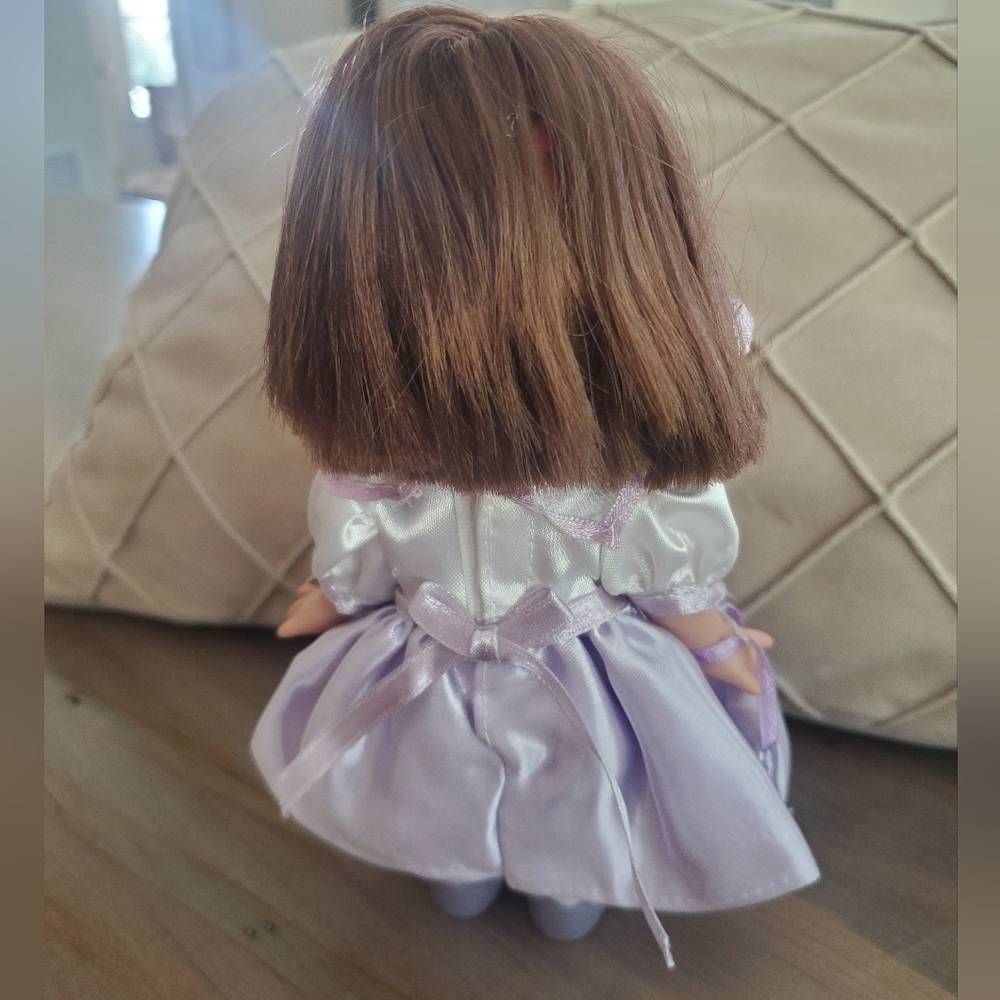 NWT Precious Moments Pamela Purple Dress Doll - Picture 2 of 5